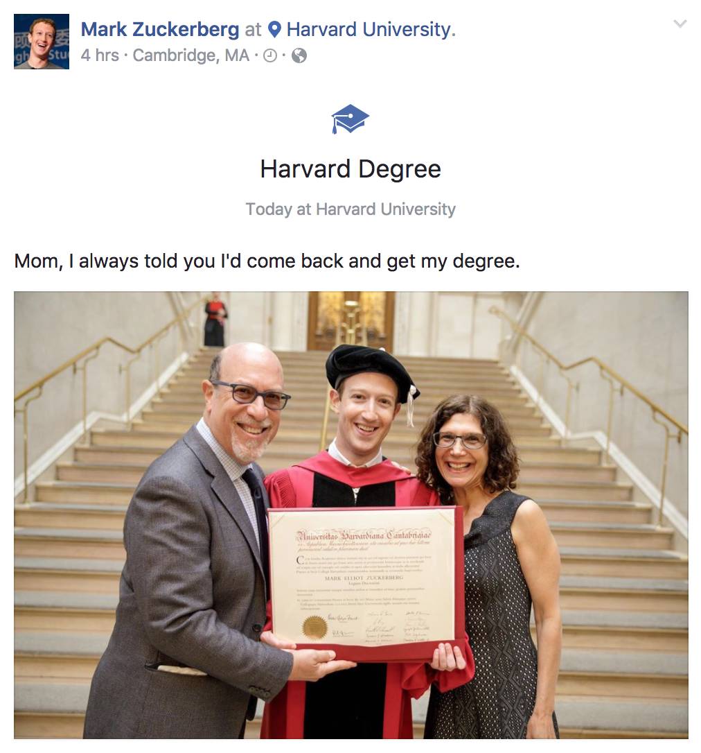 【扎克伯格哈佛演講】沒有人從一開始就知道如何做,你需要的只是開始 【扎克伯格哈佛演講】沒有人從一開始就知道如何做,你需要的只是開始