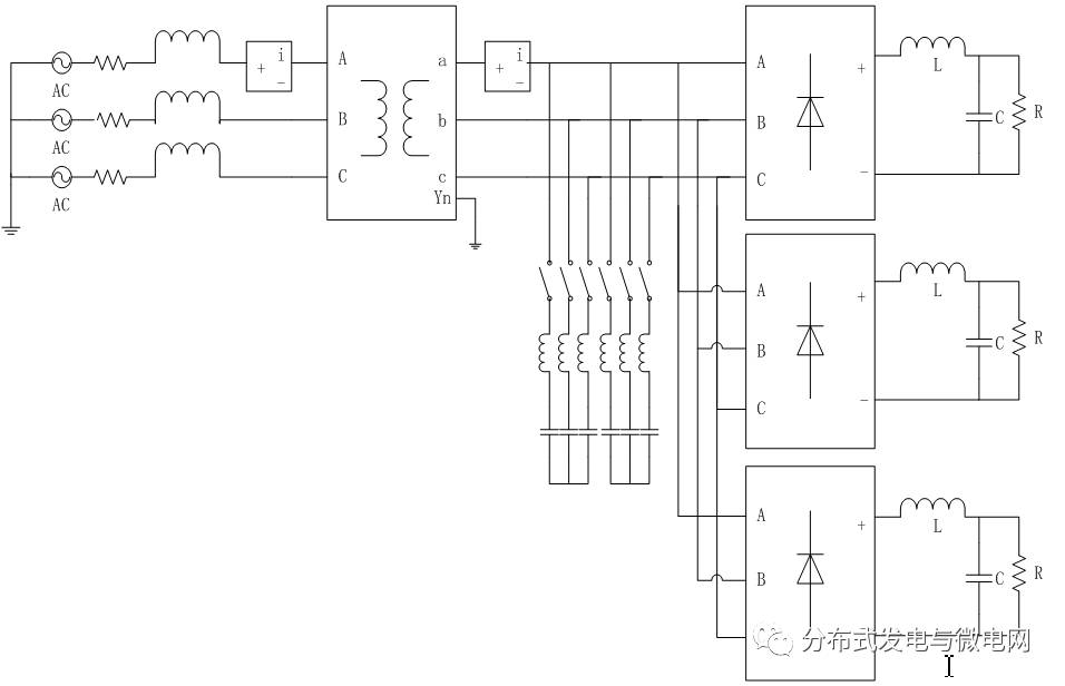  加入無源充電機濾波器的系統仿真模型圖