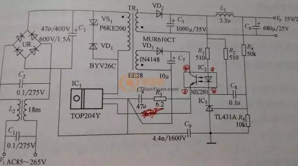 直流穩壓電源電路圖