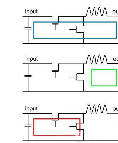 在開關模式直流穩壓電源中找到交流電流走線