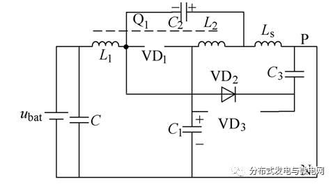 單級升壓正弦波逆變器穩(wěn)態(tài)時(shí)的等效電路