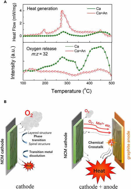 無內部短路的充電機充電鋰離子蓄電池熱失控
